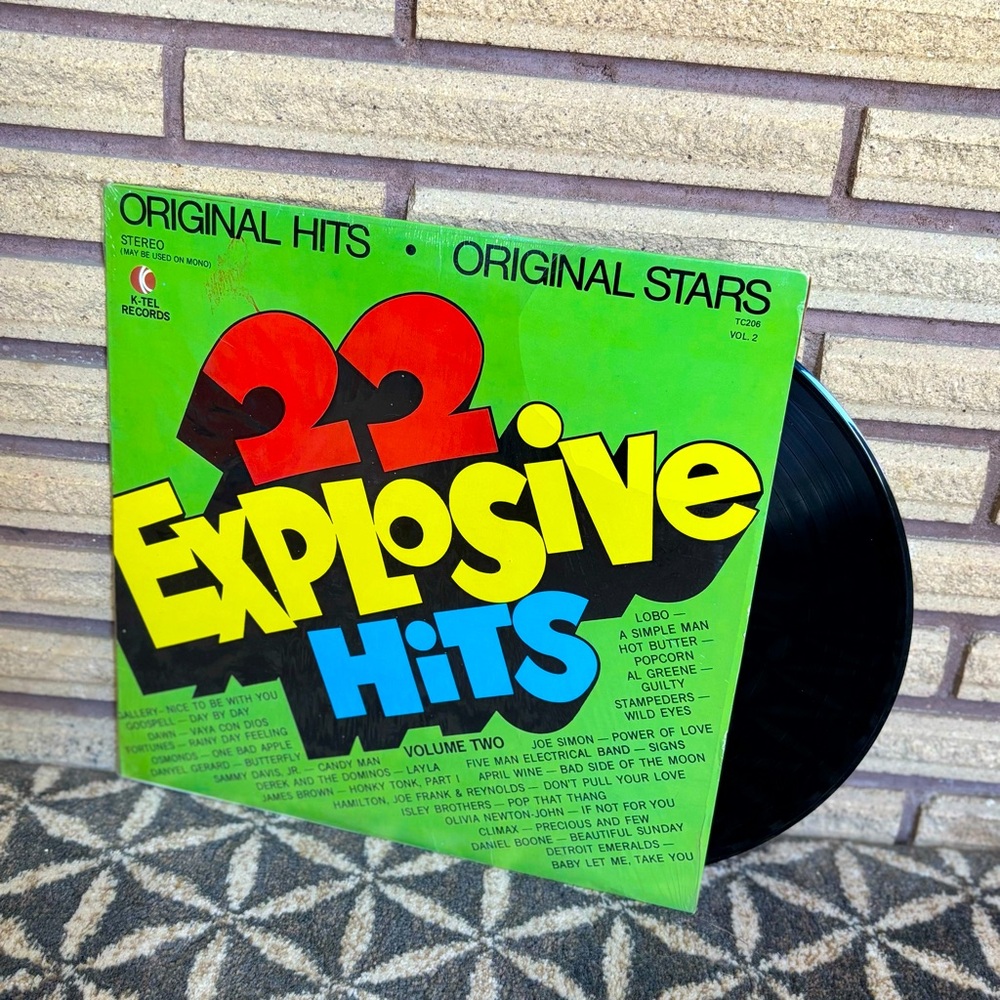 70's K-Tel "22 Explosive Hits Vol 2" Record - AS IS - K-Tel Compilation Album